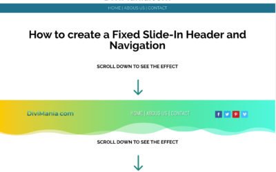 How to create a Fixed Slide-In Header and Navigation